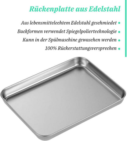 Backblech aus Edelstahl für Geschirrspüler, 25*30cm, Silber