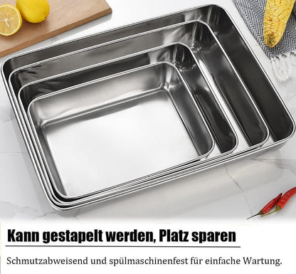 Edelstahl Backblech Rechteckig 25*30cm Spülmaschinenfest