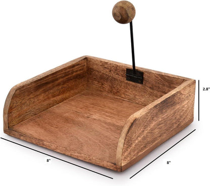 Serviettenhalter Holz Vintage Bauernhaus Küche Draußen 20x20x7cm