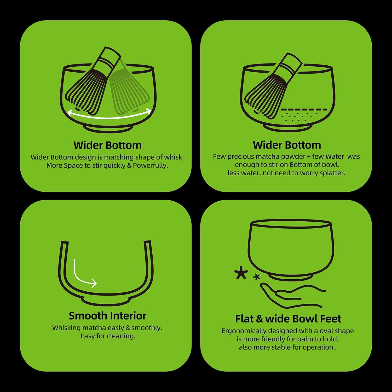 Matcha Teeset Japanische Matcha-Schale Bambus Schneebesen Kit