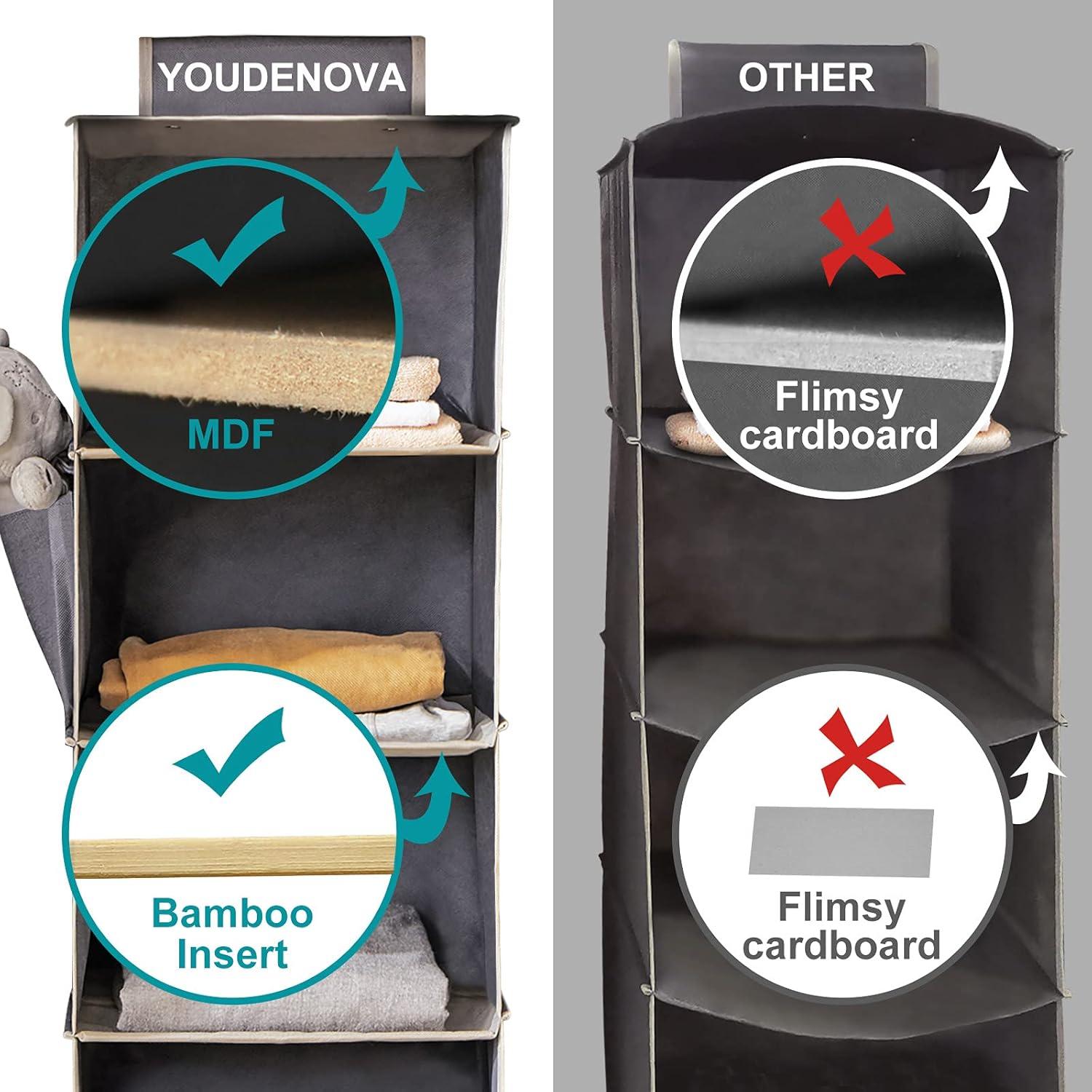 Hängeregal Stabiler Hängeorganizer Kleiderschrank Organizer 4 Fächer