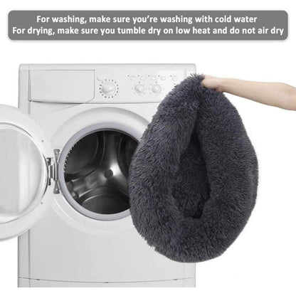 Flauschiges Hundebett Deluxe – Rundes Kuschelbett für Große Hunde