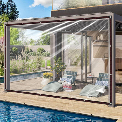 Transparente Plane mit Ösen 2x2m wasserdicht für Außenbereich
