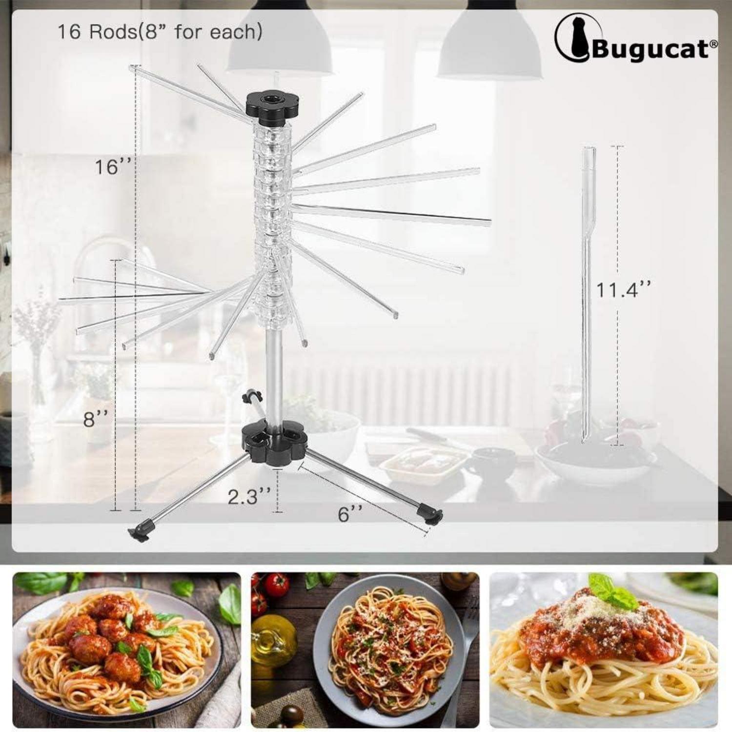 Bugucat Nudeltrockner 16 Pole ausziehbare Sprossen ABS