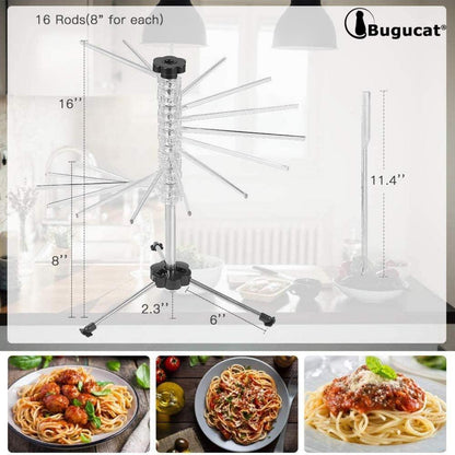 Bugucat Nudeltrockner 16 Pole ausziehbare Sprossen ABS