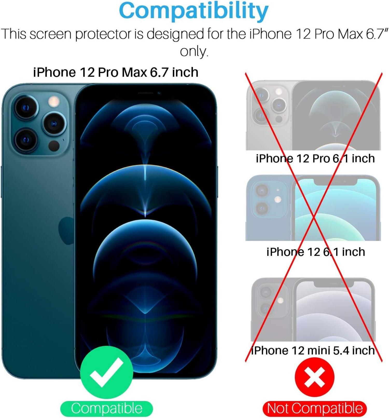 LK 3+3 Hartglas Displayschutz für iPhone 12 Pro Max