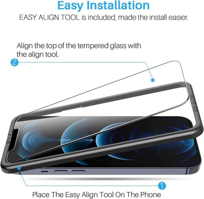 Displayschutzfolie 3er Set für iPhone 12 Pro Max Brillenschutz