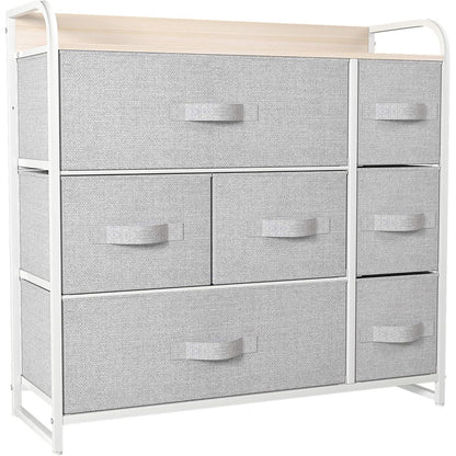 YITAHOME Kommode 7 Schubladen Stoff Schrank Aufbewahrung
