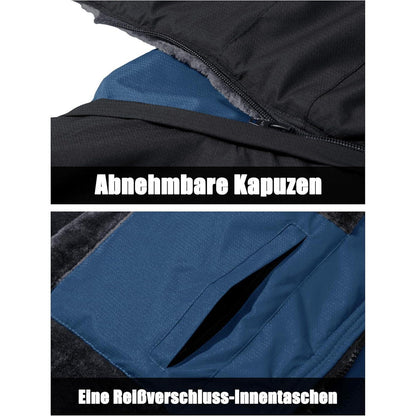 Herren Winter Skijacke Fleece Gefüttert Outdoor Wasserdicht