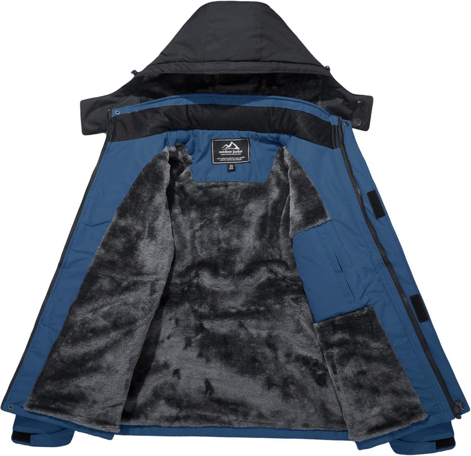 Herren Winter Skijacke Fleece Gefüttert Outdoor Softshell