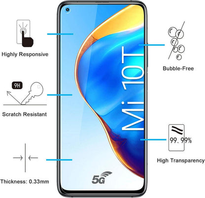 Panzer Schutz Glas Xiaomi Mi 10T 5G 10T Pro 5G 9H Ultra-klar