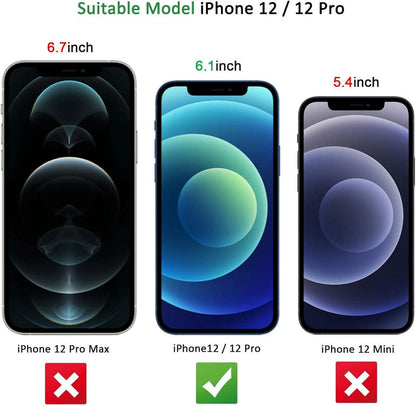 Panzer Schutz Glas für iPhone 12/12 Pro 6.1 2er Pack 9H Härte Ultra-klar