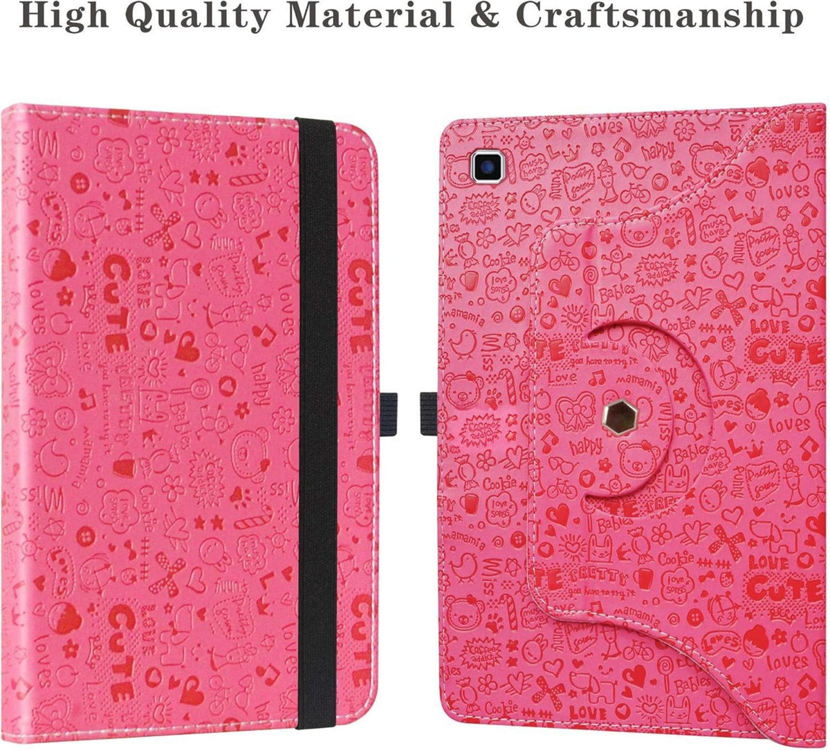 Tablet Hülle TECLAST P20HD M40 - 360° Drehbar Standfunktion - Rosenrot