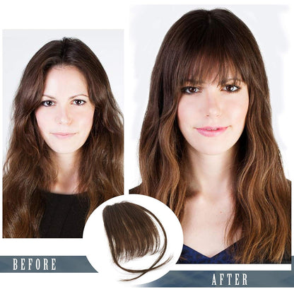 Echthaar Pony Clip-in Fransen French Bangs Erdbeerblond