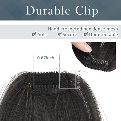 Pony Fransen Anklipsen Echthaar Clip French Bangs Erdbeerblond