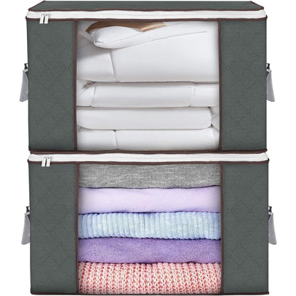 Budding Joy 2-Pack 90L Large Storage Bags with Lid and