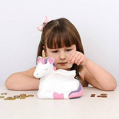 Einhorn Spardose Keramik Groß Mädchen Dekoration Geschenk