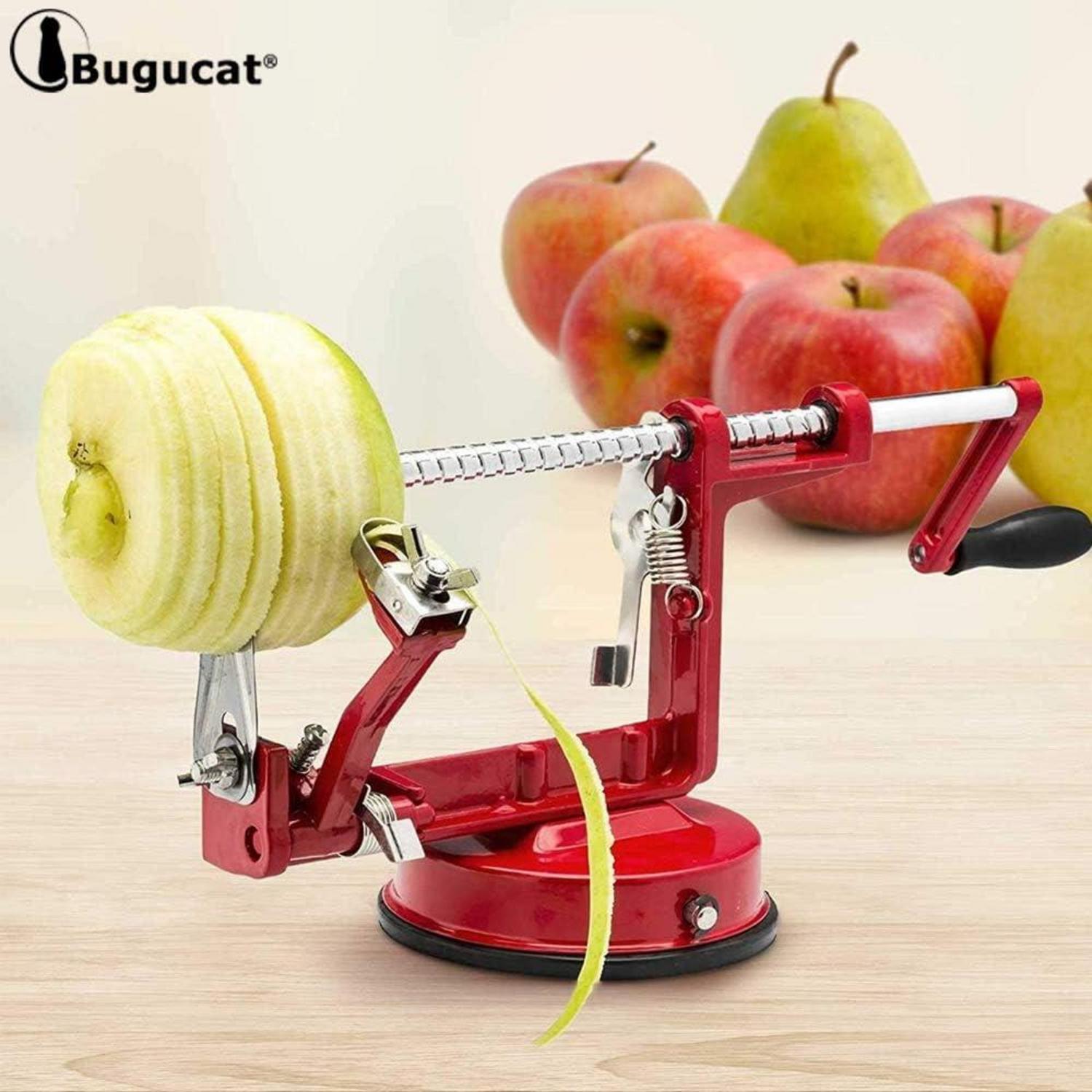 Apfelschäler Profi 3in1 Funktion Premium-Qualität Bugucat