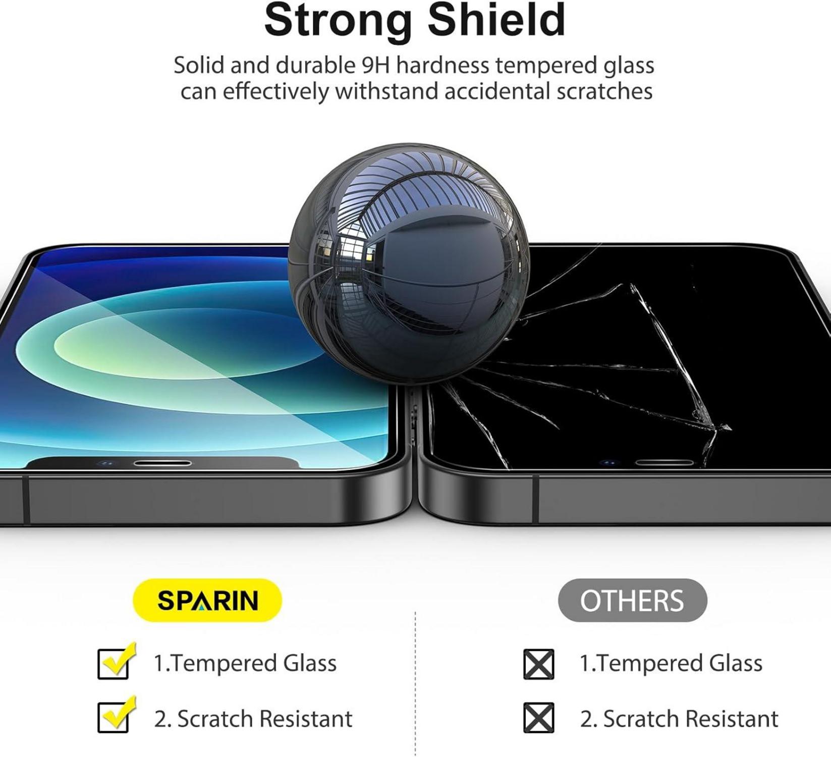 Schutzfolie iPhone 12 Pro, Displayschutz 3 Stück 6.1 Zoll