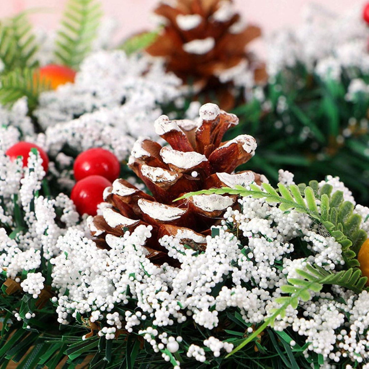 48 Stück Weihnachts Tannenzapfen Deko Set Gold Dekoration für