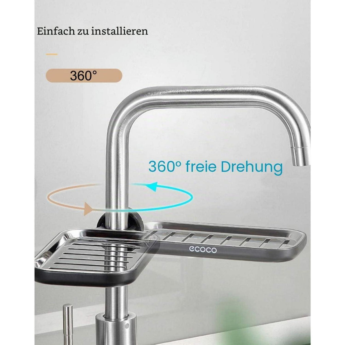 Duschregal ohne Bohren, Grau & Schwarz