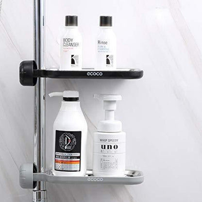 Duschregal ohne Bohren, Grau & Schwarz