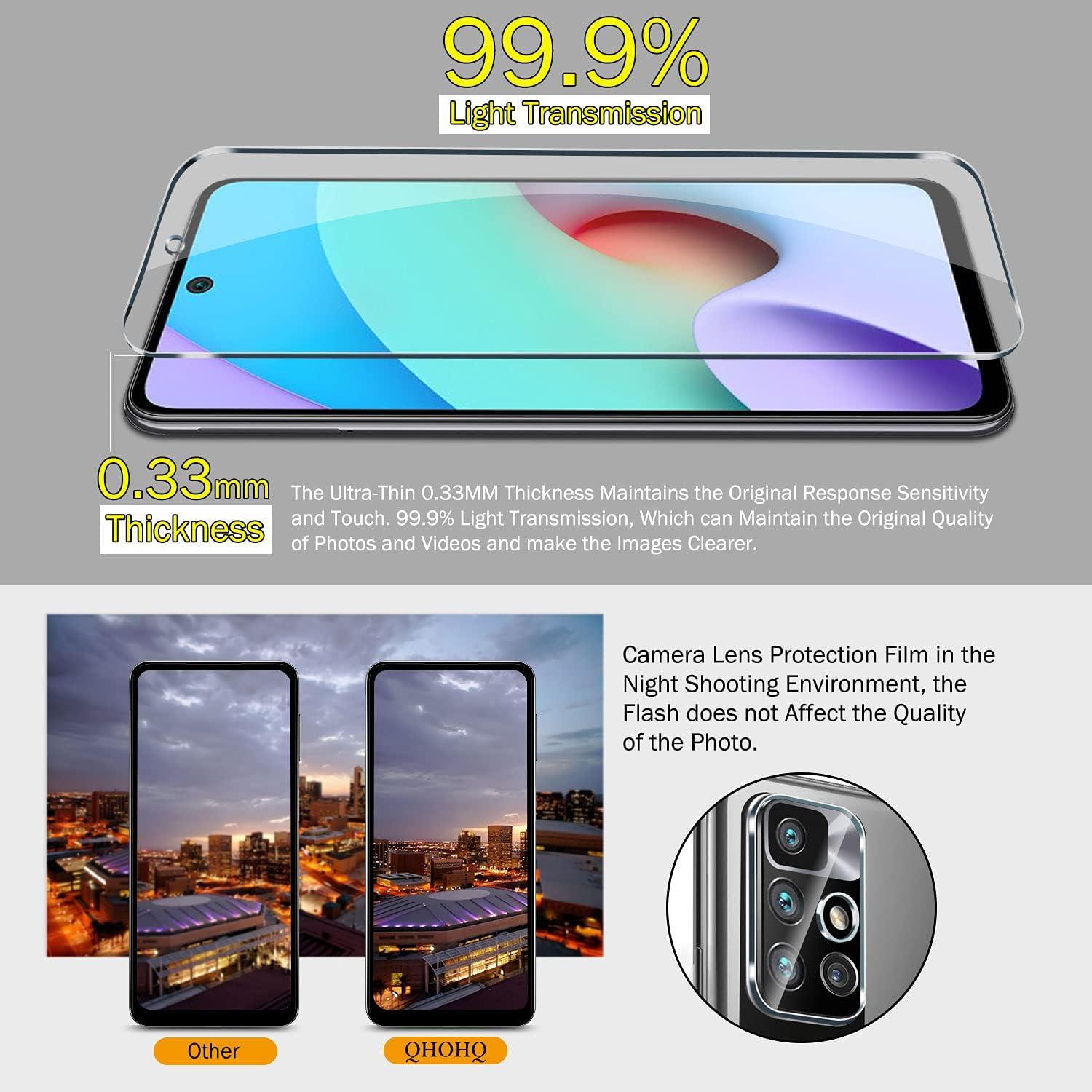 Xiaomi Redmi 10 Panzer Schutzglas 3 Stück Kamera Schutzfolie