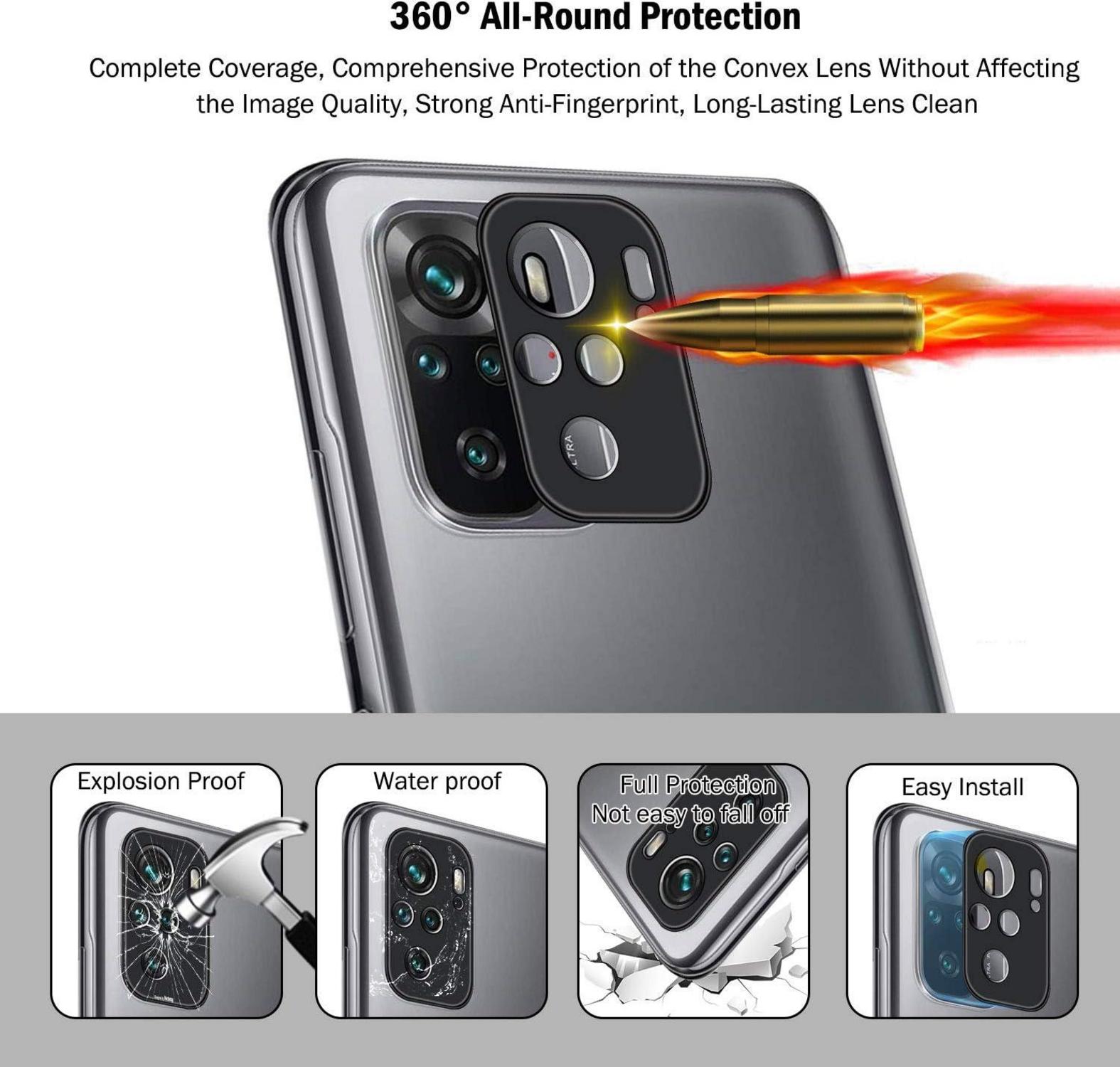 Schutzfolie Xiaomi Redmi Note 10/Note 10S + Kamera Panzerfolie 9H