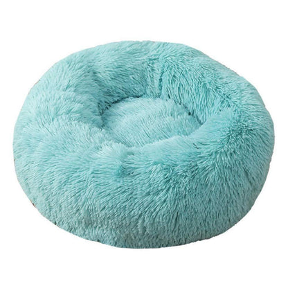 Rundes Hundebett Plüsch 110cm Grün – Weiches Kuschelkissen