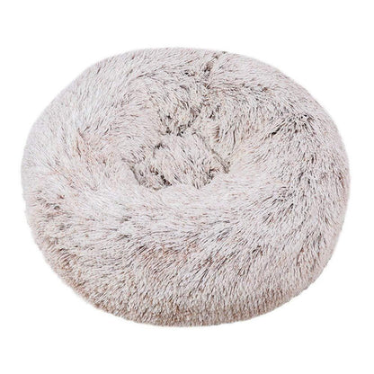 Rundes Hundebett Plüsch 120CM Braun – Weiches Kuschelkissen