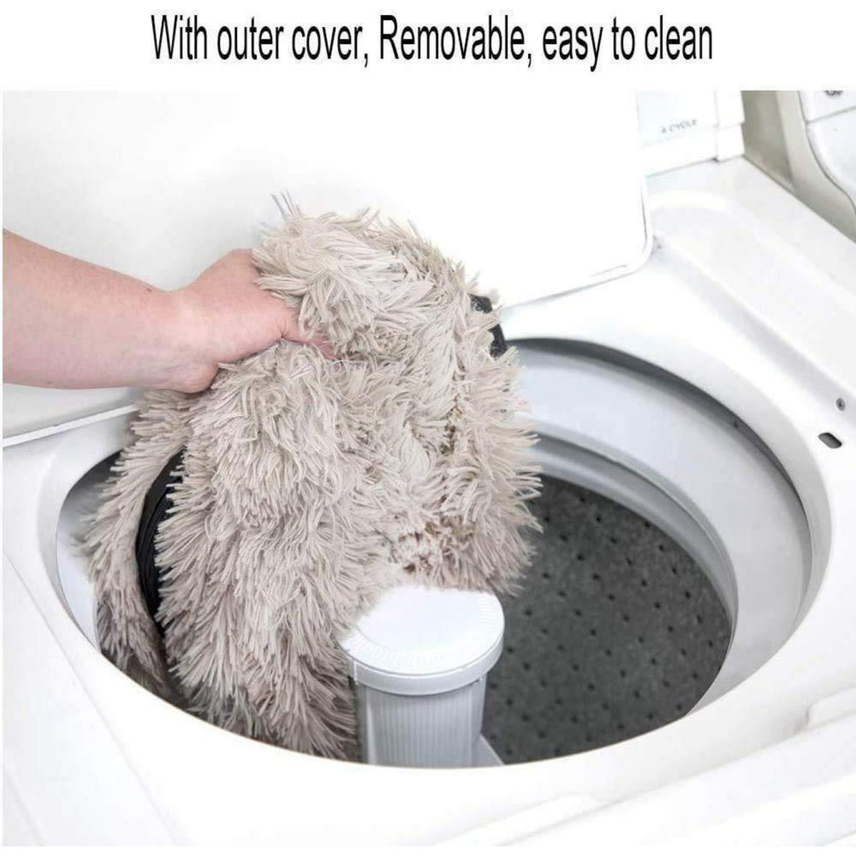 Rundes Hundebett Plüsch 120CM Braun – Weiches Kuschelkissen