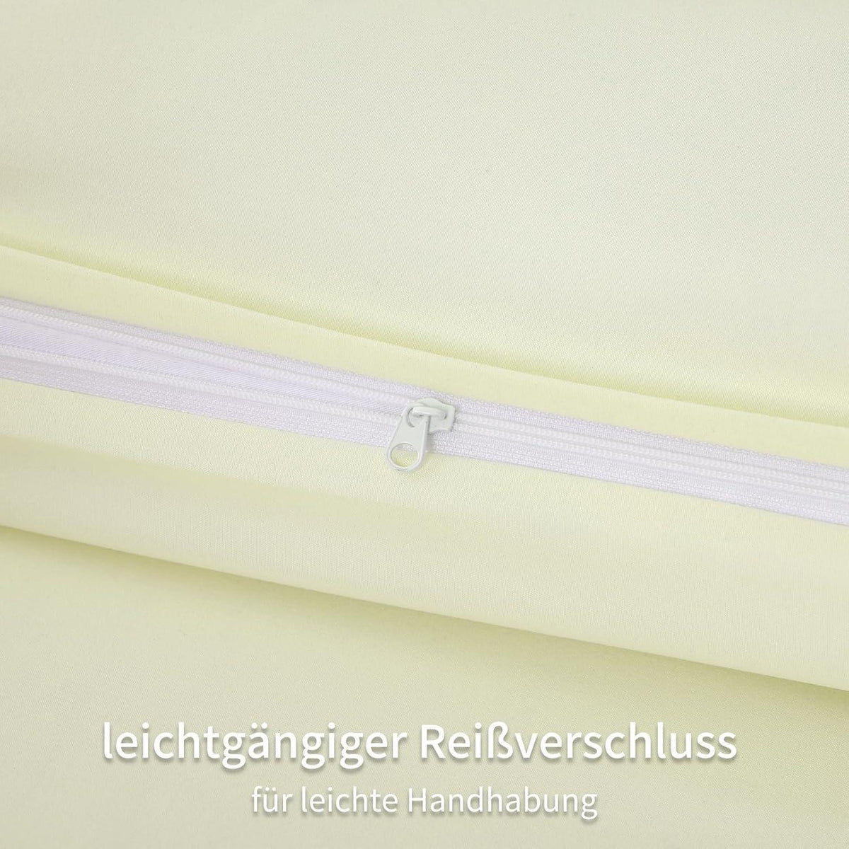 Kissenbezug 40x80cm Gelb Mikrofaser Reißverschluss Doppelpack