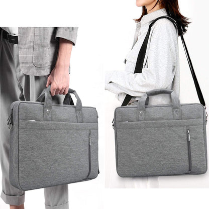 Laptoptasche 17-17,3 Zoll Grau - Aktentasche Schultertasche Uni Arbeit Business