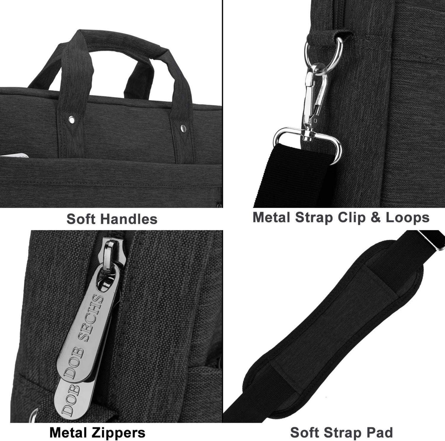Laptoptasche 15-15,6 Zoll Schwarz Schultertasche Uni Business