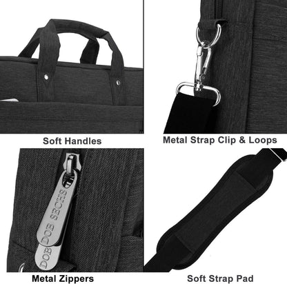 Laptoptasche 15-15,6 Zoll Schwarz Schultertasche Uni Business