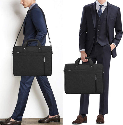Laptoptasche 15-15,6 Zoll Schwarz Schultertasche Uni Business
