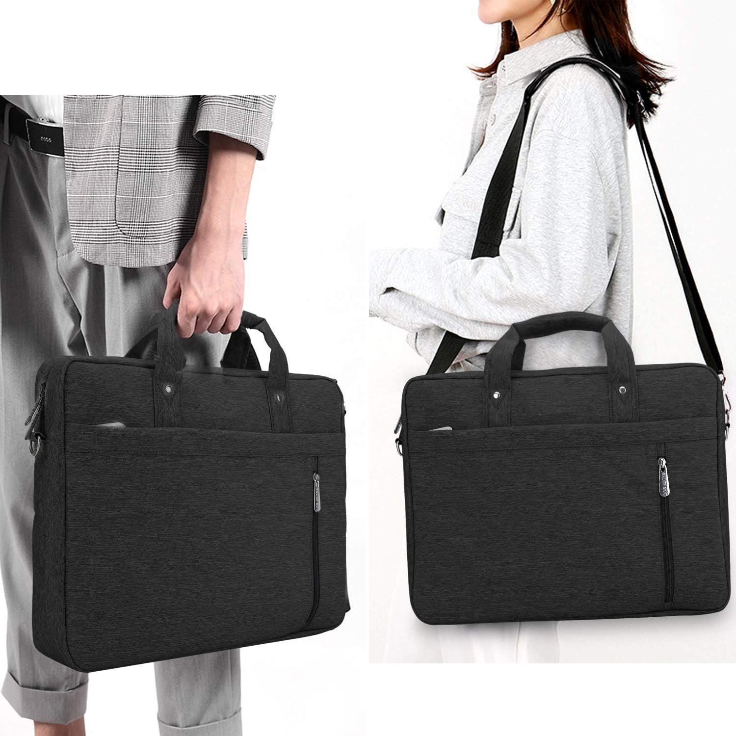 DOB SECHS Laptoptasche 15-15,6 Zoll Aktentasche Uni Business Schwarz