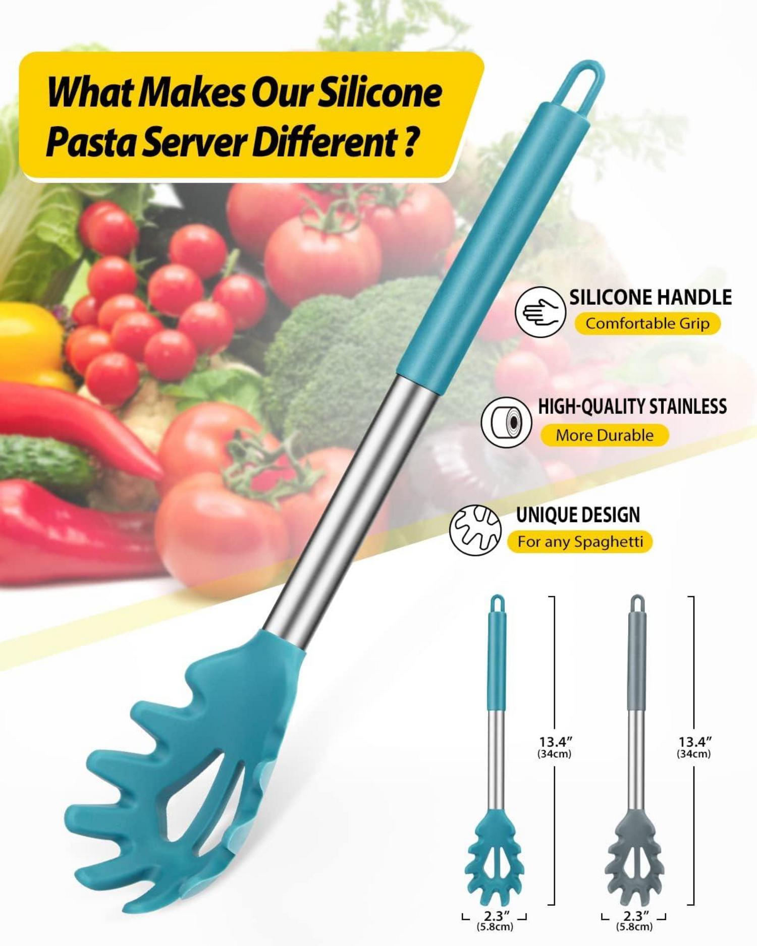 Silikon Spaghettilöffel Set - Hitzebeständiger Nudellöffel