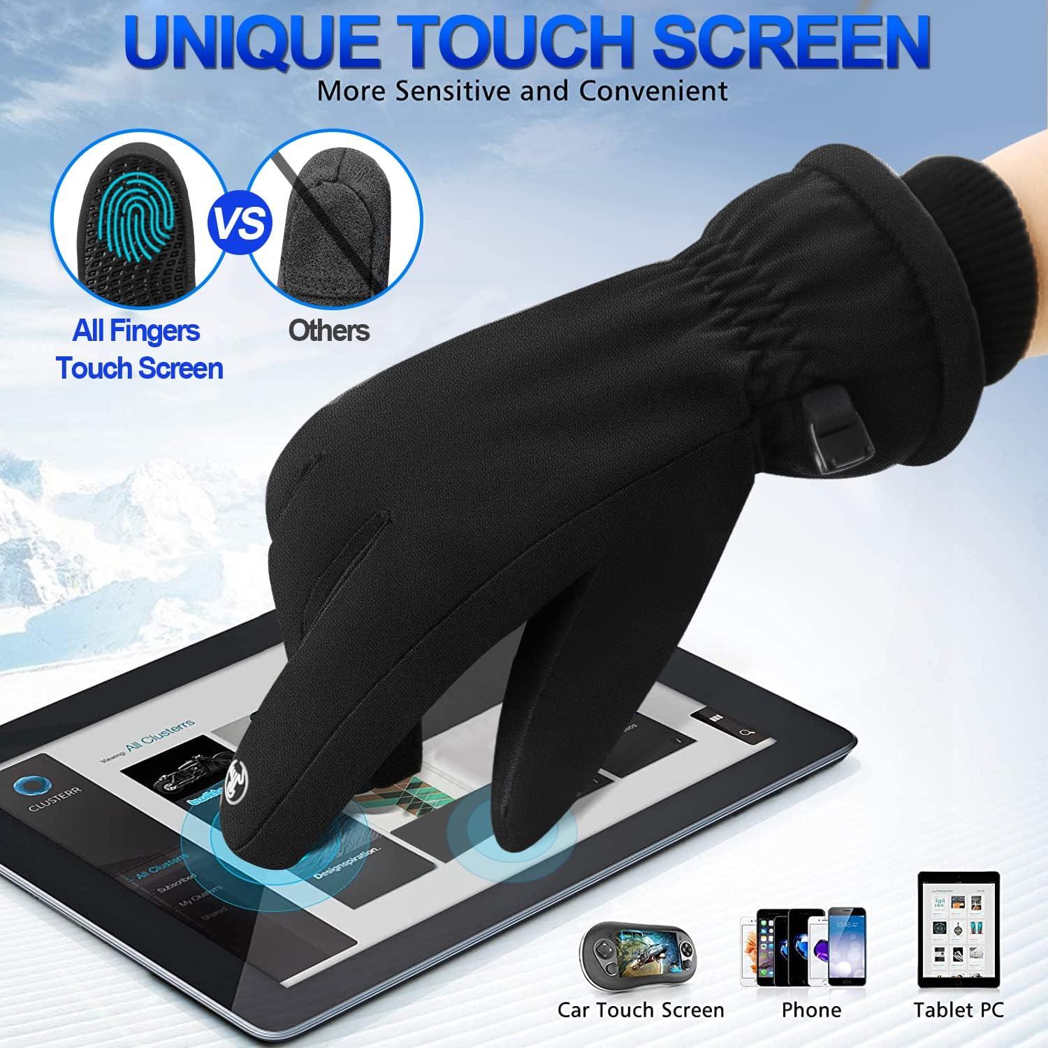 Wasserdichte Winterhandschuhe Thinsulate Touchscreen Herren Damen XL