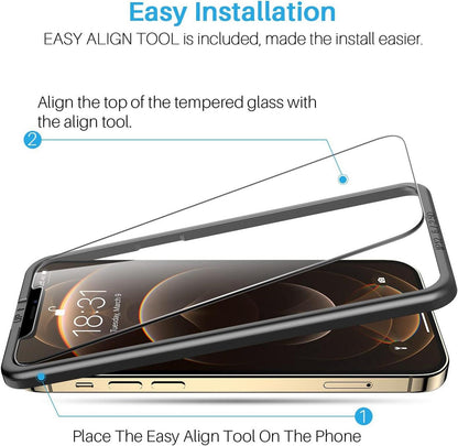 Displayschutzfolie iPhone 12 Pro 6,1 Zoll 3er Pack hartglas
