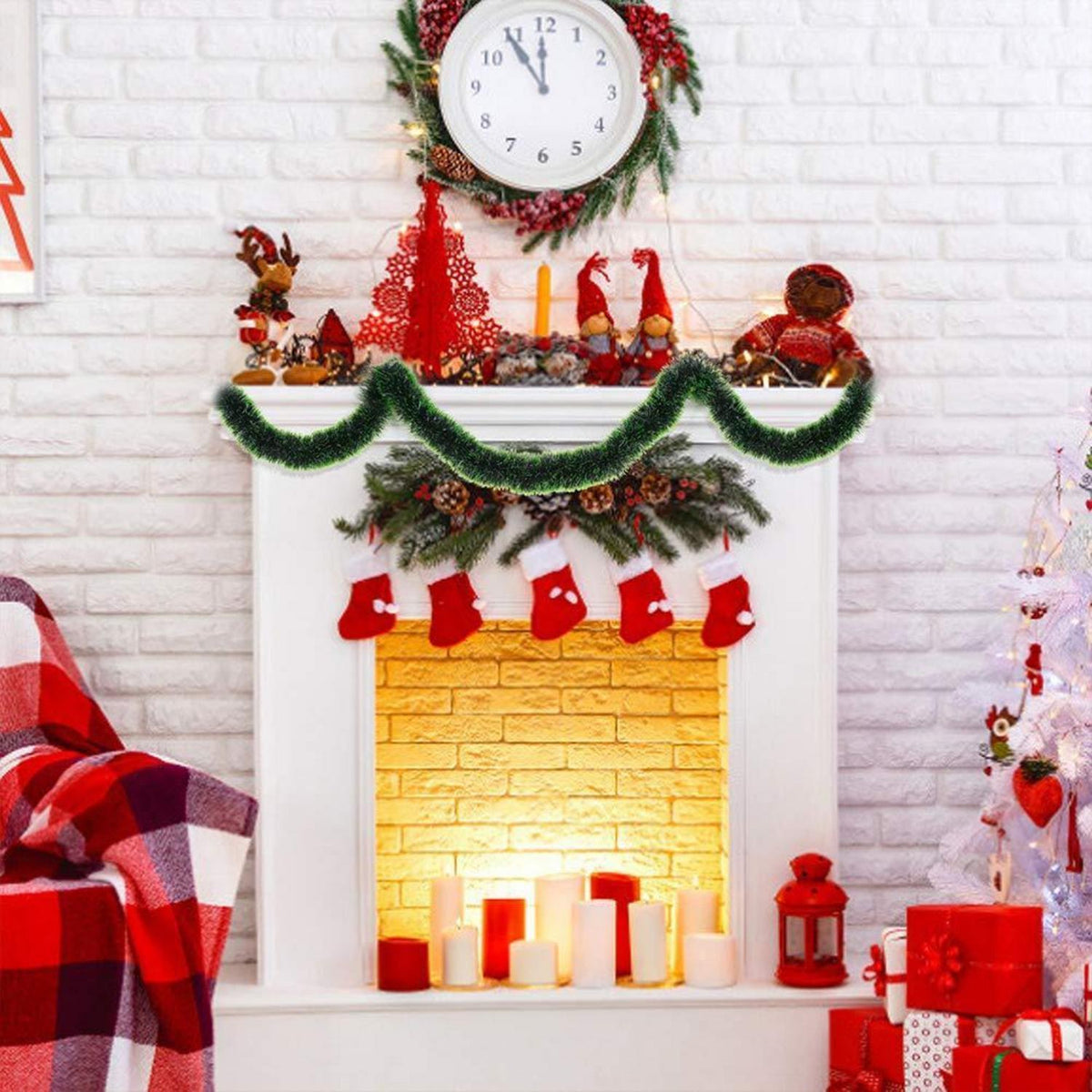 Künstliche Kieferngirlande 10m – Weihnachtsdeko für Zuhause