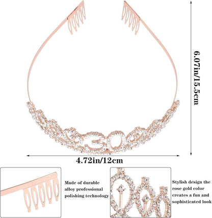 Geburtstagskrone Set Roségold Princess Birthday Accessoires