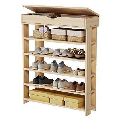 Holz Schuhregal 5 Ebenen – Schuhschrank für 20 Paar Schuhe