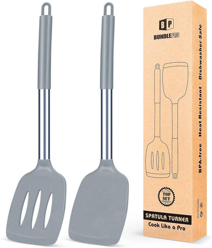 Silikon Pfannenwender Set hitzebeständig BPA-frei 2er Pack