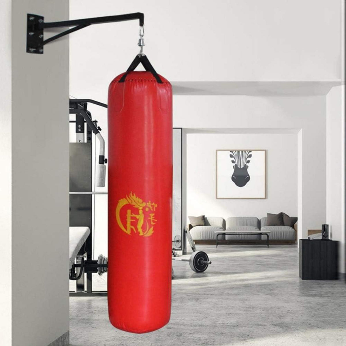 Boxsack Wandhalterung Heavy Duty bis 800lbs schwarz 40cm Fitnessstudio MMA