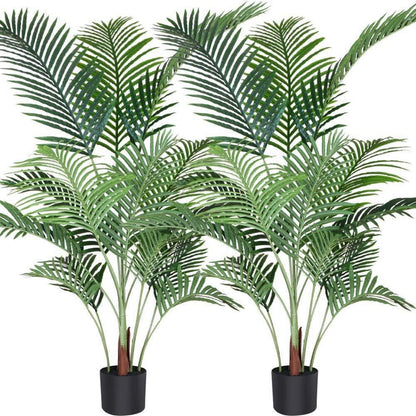 Künstliche Areca Palme 140cm 15 Zweige für Innen & Außen 2er