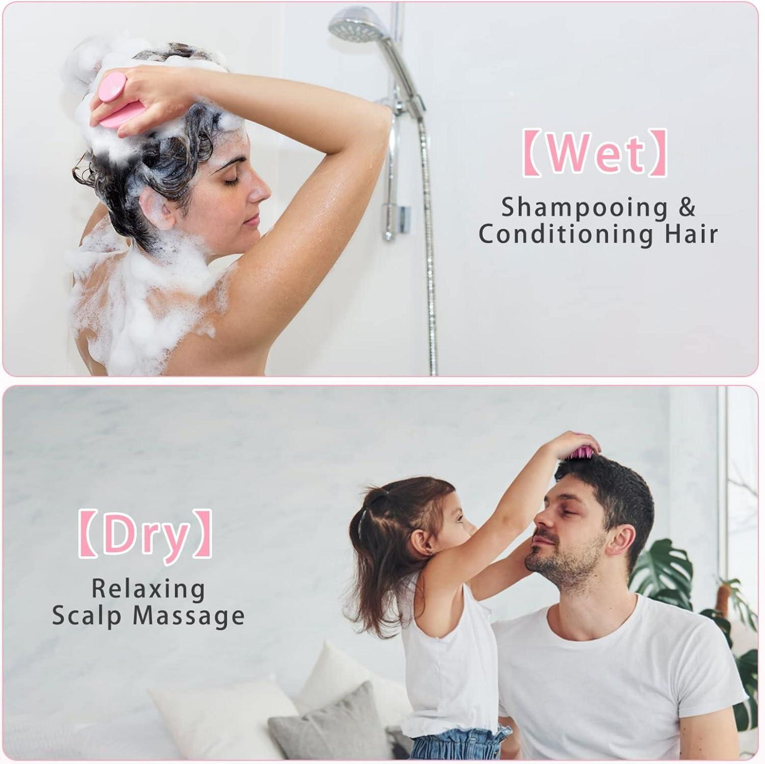 Kopfhaut Massagebürste Silikon Shampoo Bürste Haarwachstum