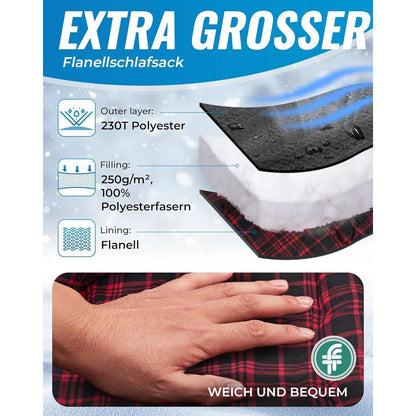 XXL Baumwoll-Deckenschlafsack für Erwachsene – Warm & Komfortabel