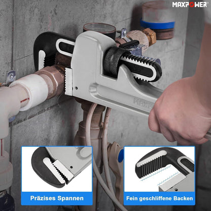 Rohrzange 750mm Aluminium Leicht & Robust für Sanitär & Heizung