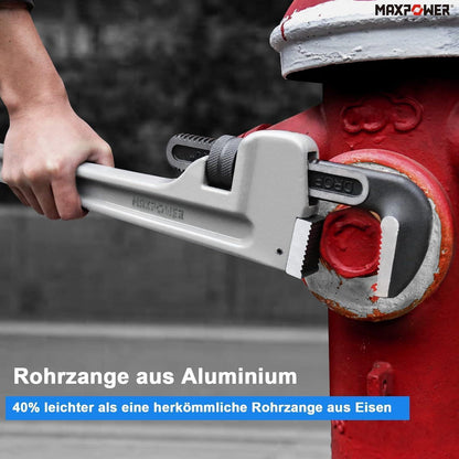 Rohrzange 750mm Aluminium Leicht & Robust für Sanitär & Heizung